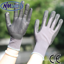 NMSAFETY 15 g beste schwarze Nitril Super Schaum Handschuhe mit Punkten auf der Handfläche neue Handschuhe